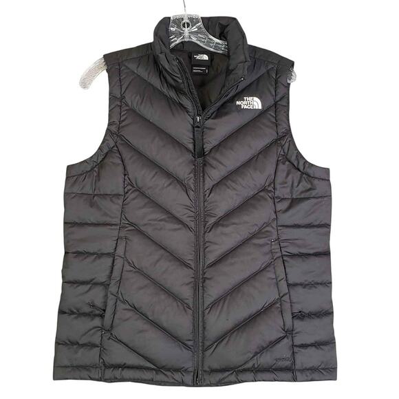 The North Face Puffer Vest Size M Medium 550 Goose Down Womens Full Zip Black - Picture 2 of 11